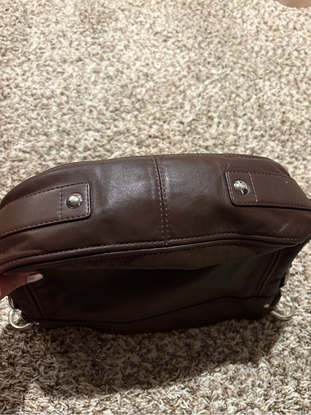 Coach Zoe hobo bag - brown/silver - Picture 3 of 10